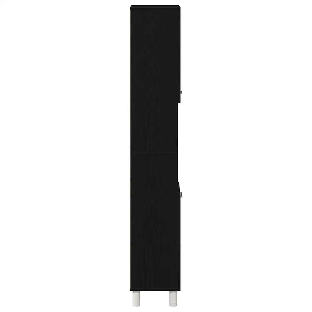Mobile da Bagno Rovere Nero 30 x 30 x 179 cm Legno multistrato 862513