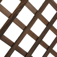 Fioriera da Giardino con Traliccio 72,5x31,5x149,5 cm in Legno di Abete Carbonizzato