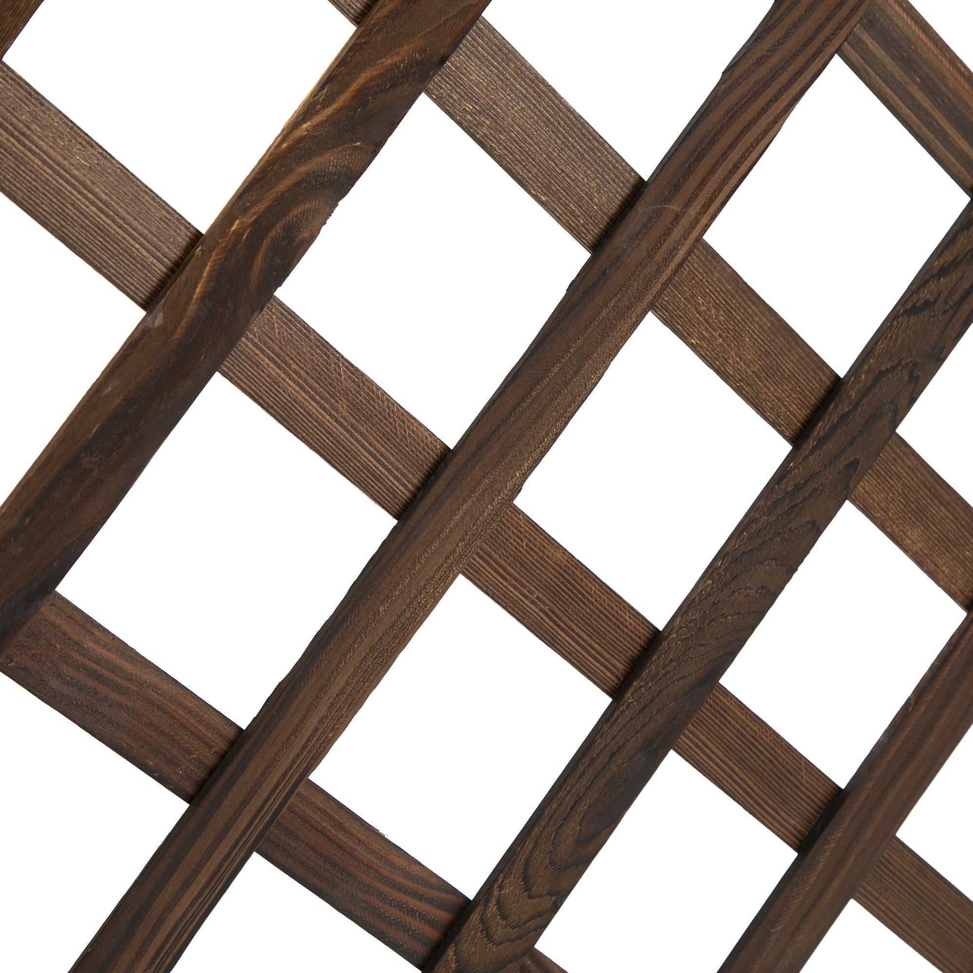 Fioriera da Giardino con Traliccio 72,5x31,5x149,5 cm in Legno di Abete Carbonizzato