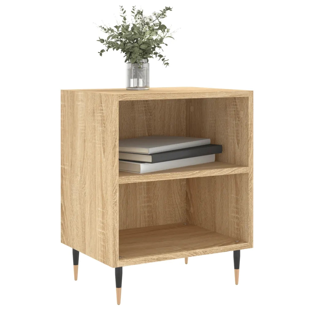 Comodini 2 pz-Set di 2 Tavolino da notte Rovere Sonoma 40x30x50 cm in Legno Multistrato 585262