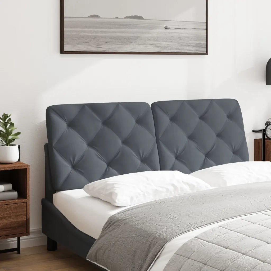 Cuscino Testiera Grigio Scuro 120 cm in Velluto CFW3819765