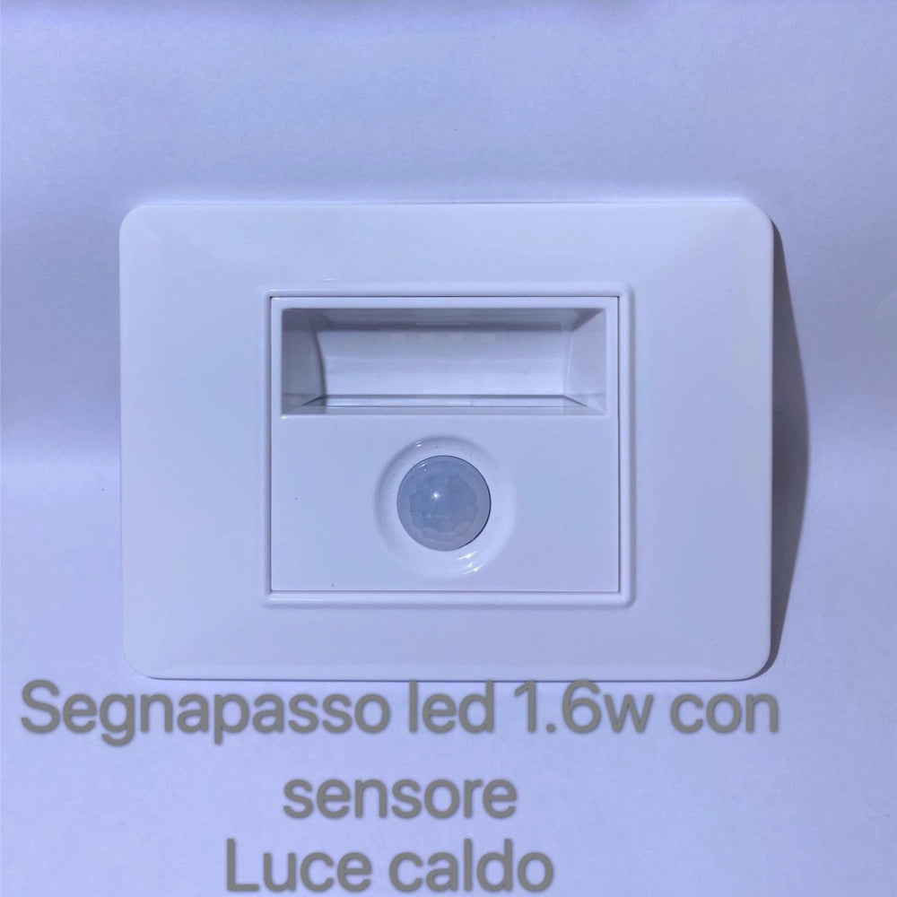 Trade Shop - Segnapasso Led Con Sensore Bianco 1.6w Luce Calda Da Incasso -