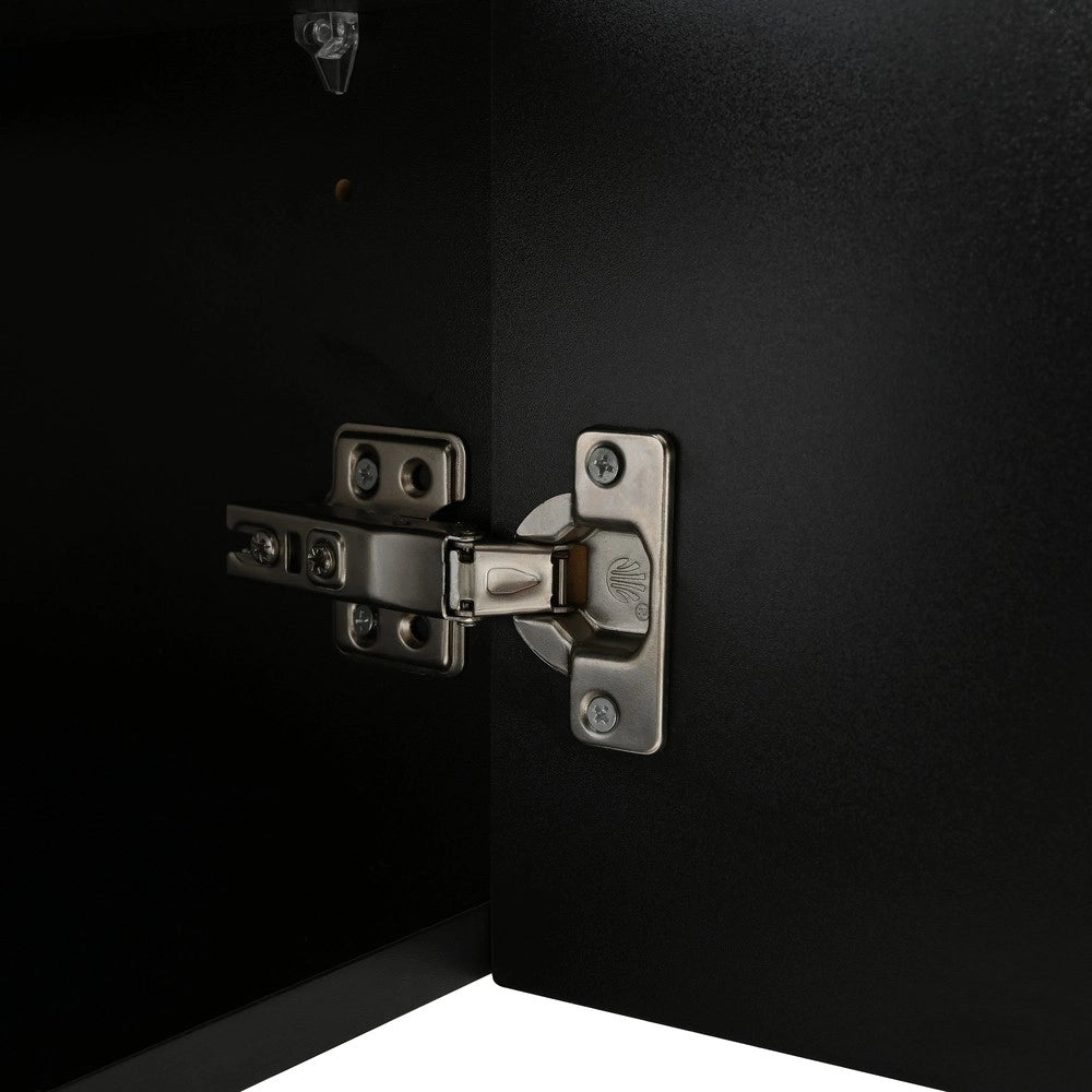 Mobile TV Lowboard ¨C Xylo ¨C Nero, 175x38x56 cm, Ripiani Regolabili
