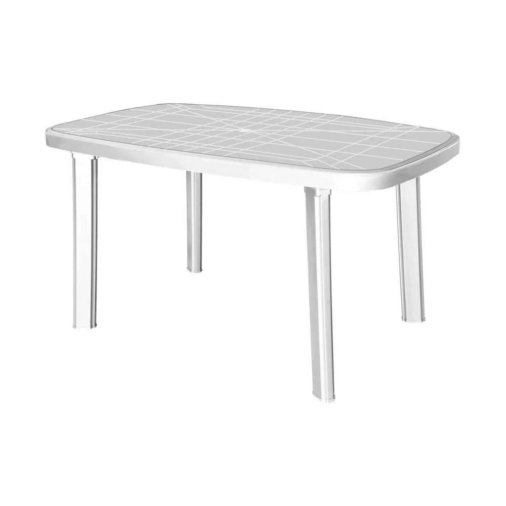 Tavolo in Plastica Ovale da Esterno Saint Moritz 85 x 140 cm Colore: Bianco