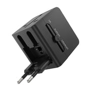 Caricatore e Multipresa Internazionale 1440W con 2 USB e USB-C 15W Nero LinQ