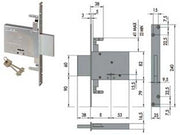 1pz serratura triplice infilare doppia mappa 57016 mm60 2 chiavi 57016600 cod:ferx.fer84123