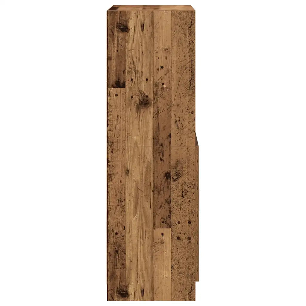 Armadietto Cucina-Mobiletto da Cucina Legno Antico 57x41,5x131,5 cm in Truciolato