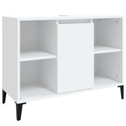 Mobile Lavabo-Armadietto da bagno Bianco 80x33x60 cm in Legno Multistrato 558280
