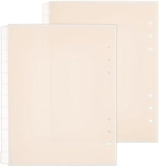 Divisori per legatoria A5 - 6 righe - 12 etichette - Beige - Plastica - Indexatore
