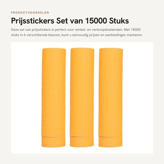 Etichette di prezzo 15000 pezzi - file unico - 6 colori - 21x12 mm - compatibili con M5500/MX5500
