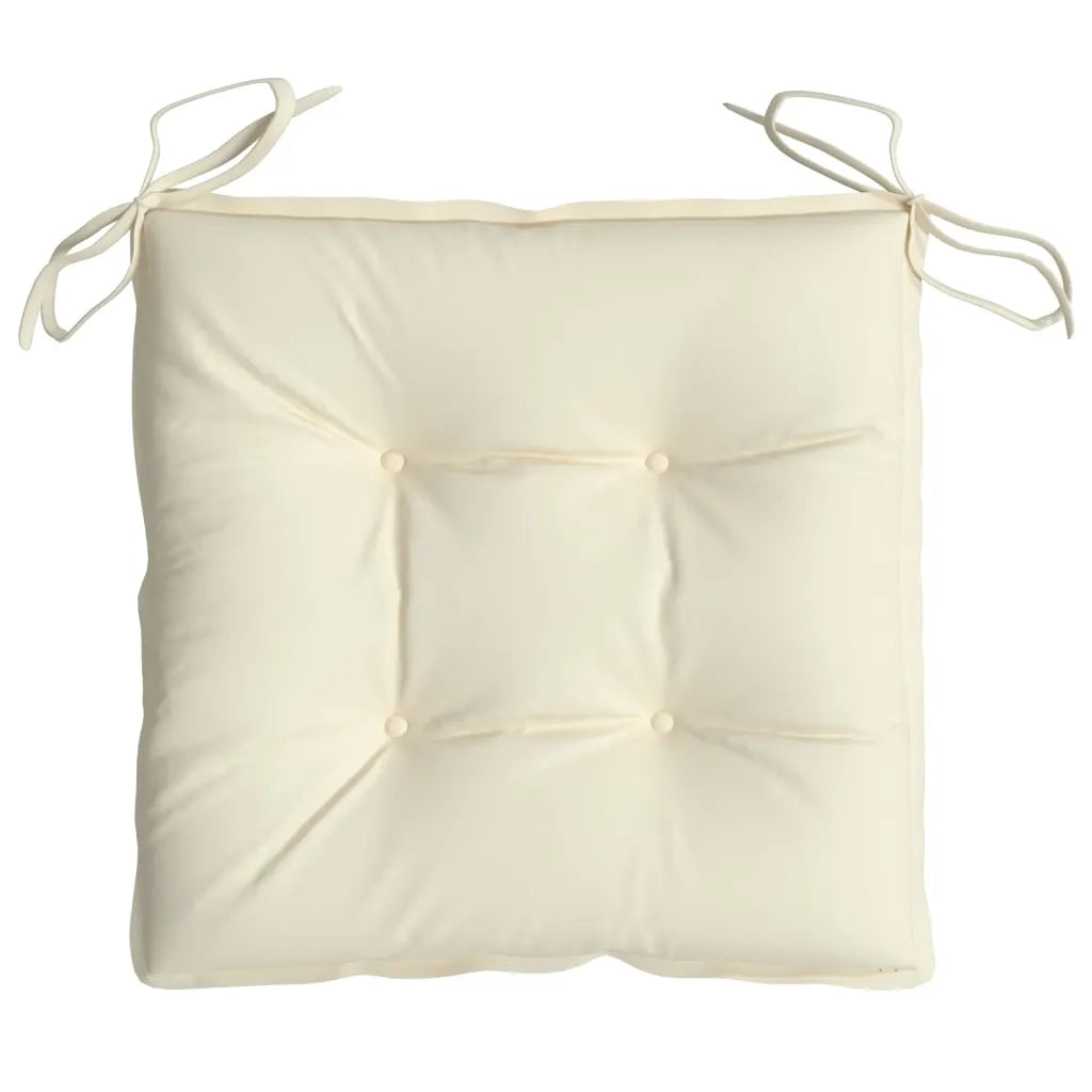 Cuscini per Sedia 6pz Bianco Crema 40x40x7 cm in Tessuto Oxford