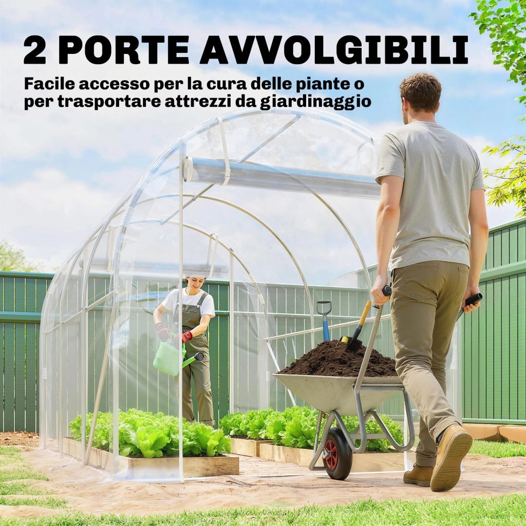 Serra da Giardino ¨C zephmum ¨C Verde 2x3x2m Acciaio PE Anti-UV