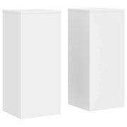 Portavasi mobili per fiori set da 2 30 x 30 x 70 cm legno ingegnerizzato bianco 02_0045279