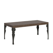 Tavolo allungabile 90x90/246 cm Paxor Premium Noce telaio Antracite