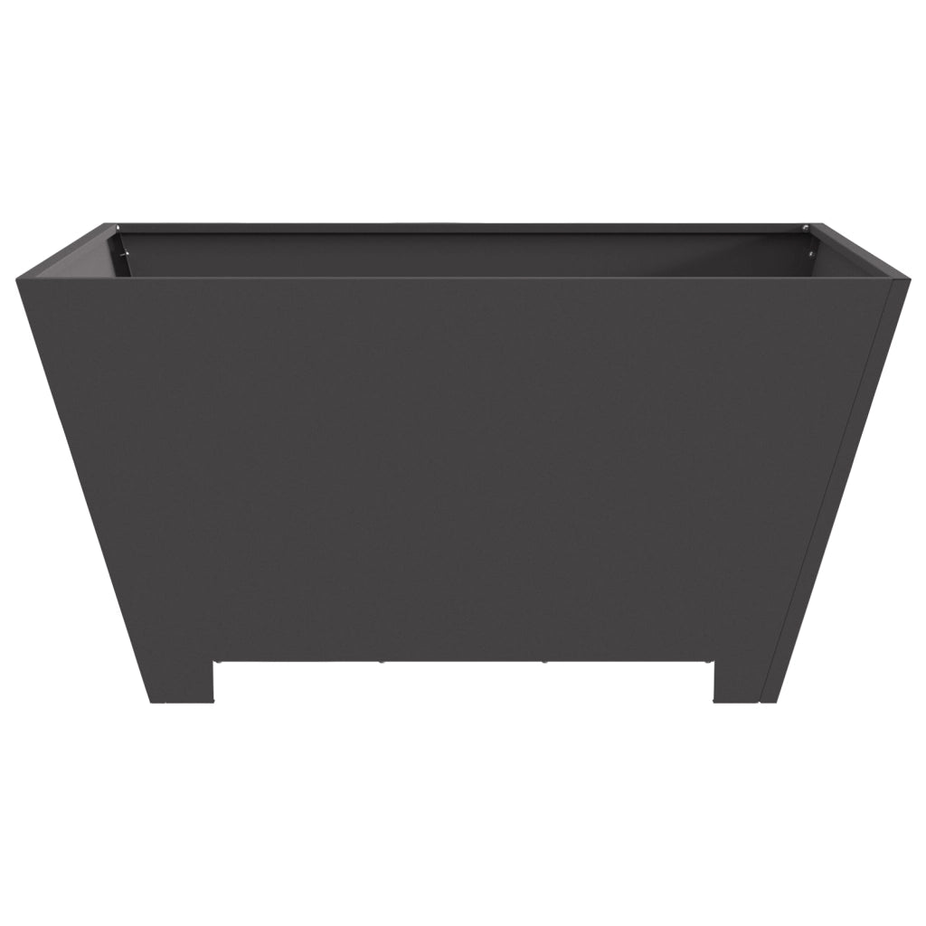 Focolare Quadrato Nero 80x80x40 cm Acciaio
