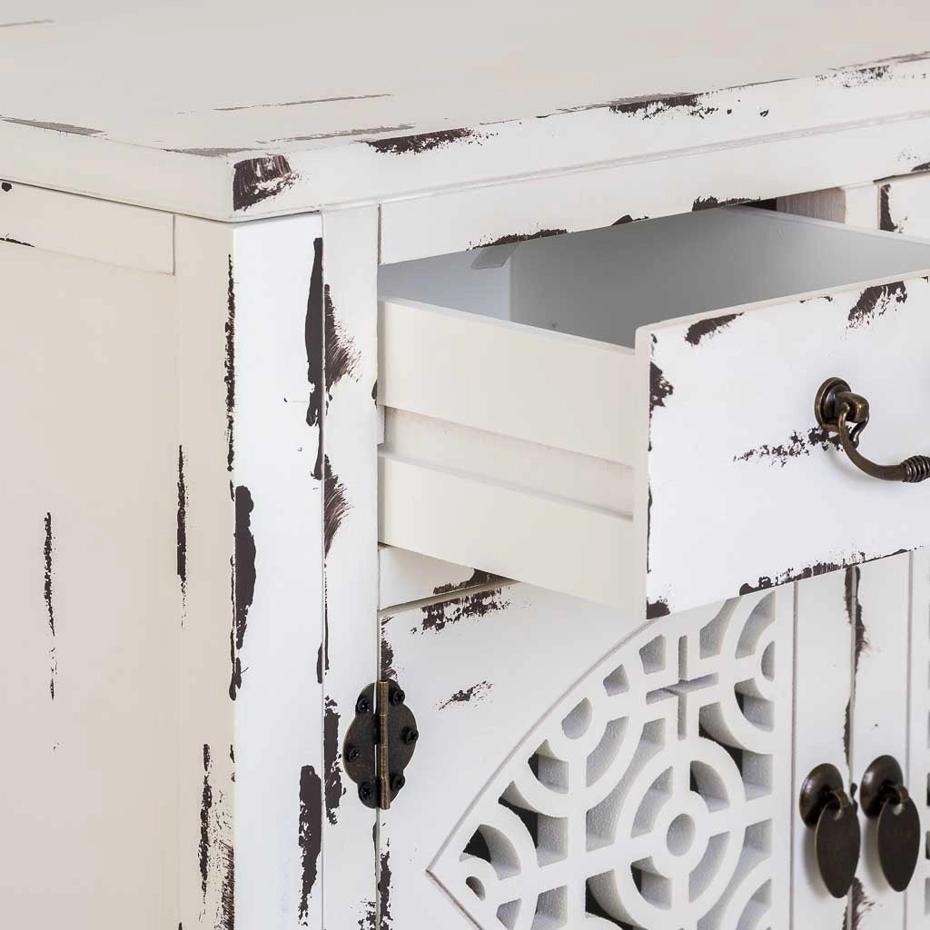 Console in legno laccato bianco 120x40x102h cm