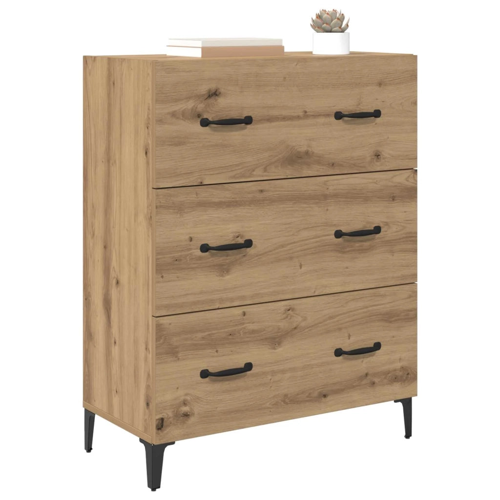 Credenza | Madia | Buffet da pranzo | Armadio da pranzo con cassetto Rovere artigianale 69,5 x 34 x 90 cm