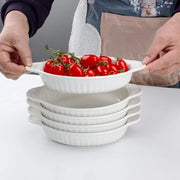 Set di 4 Casseruole Individuali per Forno - Piccoli Piatti Ceramici Ideali per Soufflé, Crème Brûlée, Lasagna, Tiramisù