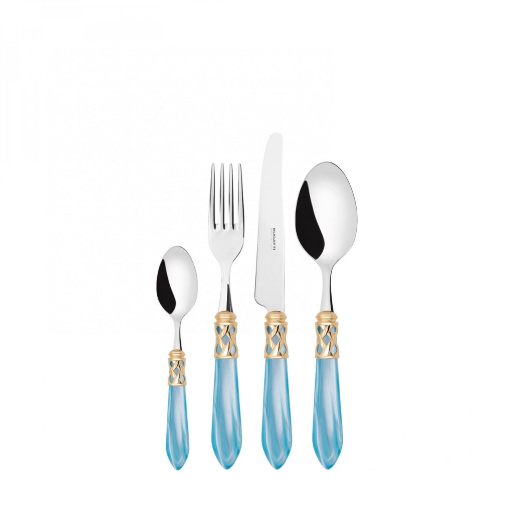 ALADDIN Ghiera Dorata, Posate Set 24 pz, Scatola Compact, Casa