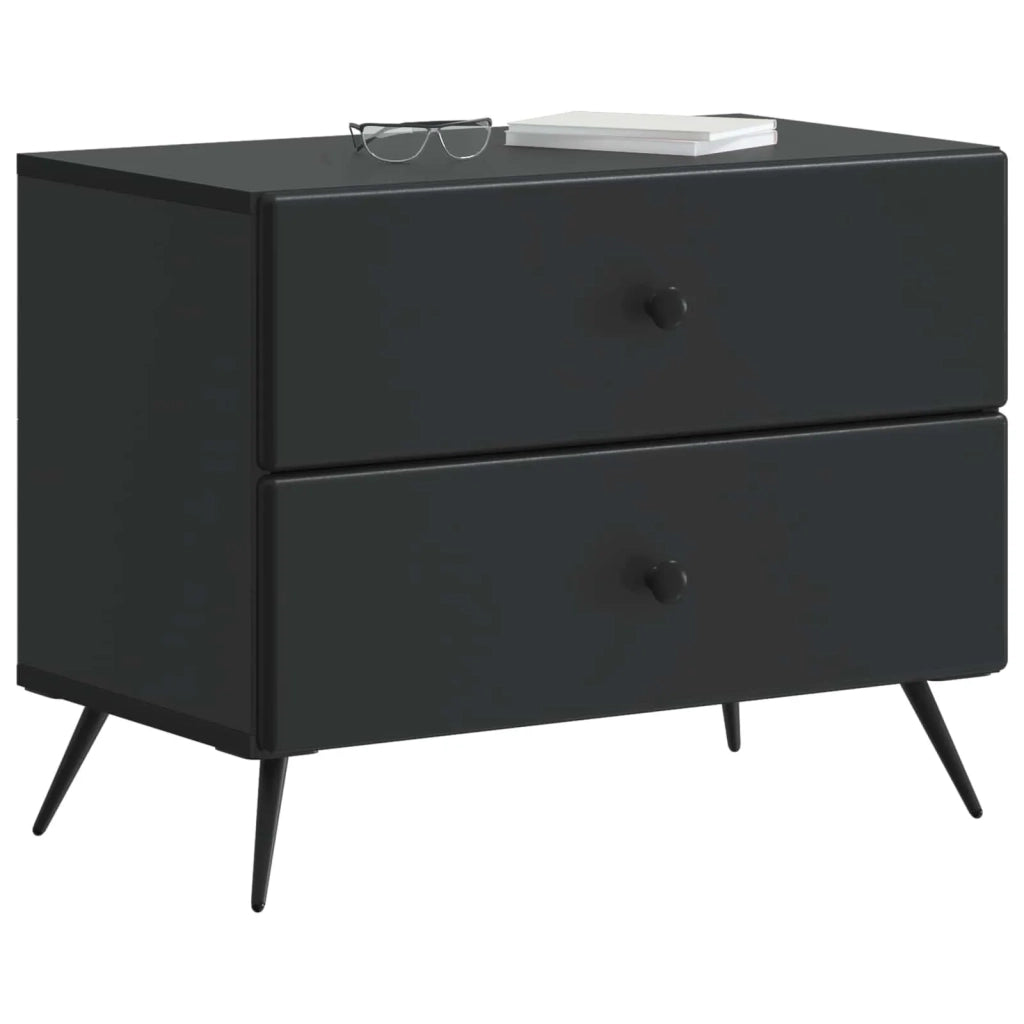 Armadio da Notte Nero 62 x 34,5 x 47,5 cm Legno ingegnerizzato