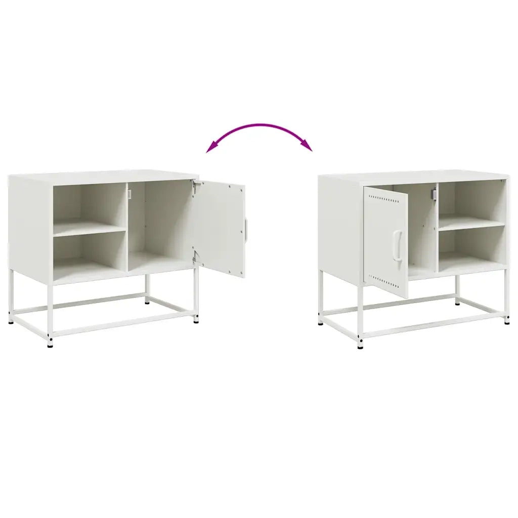 Mobile TV Bianco 68x39x60,5 cm in Acciaio 846523