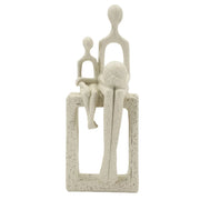 Scultura Persone 2, Beige, Poliresina, 10x7,5x26 cm