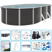 Piscina Fuori Terra Steeldesign - 6,10 X 3,65 X H.1,32 M - Kit Pro