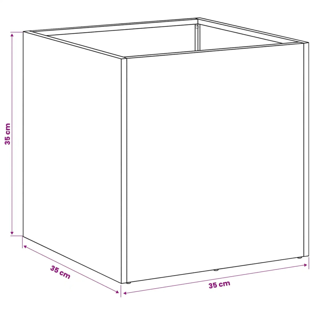 Vaso da giardino Ruggine 35 x 35 x 35 cm Acciaio Corten 8004964