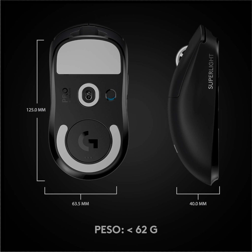 Souris gamer - sans fil - LOGITECH G - PRO X SUPERLIGHT - Noir