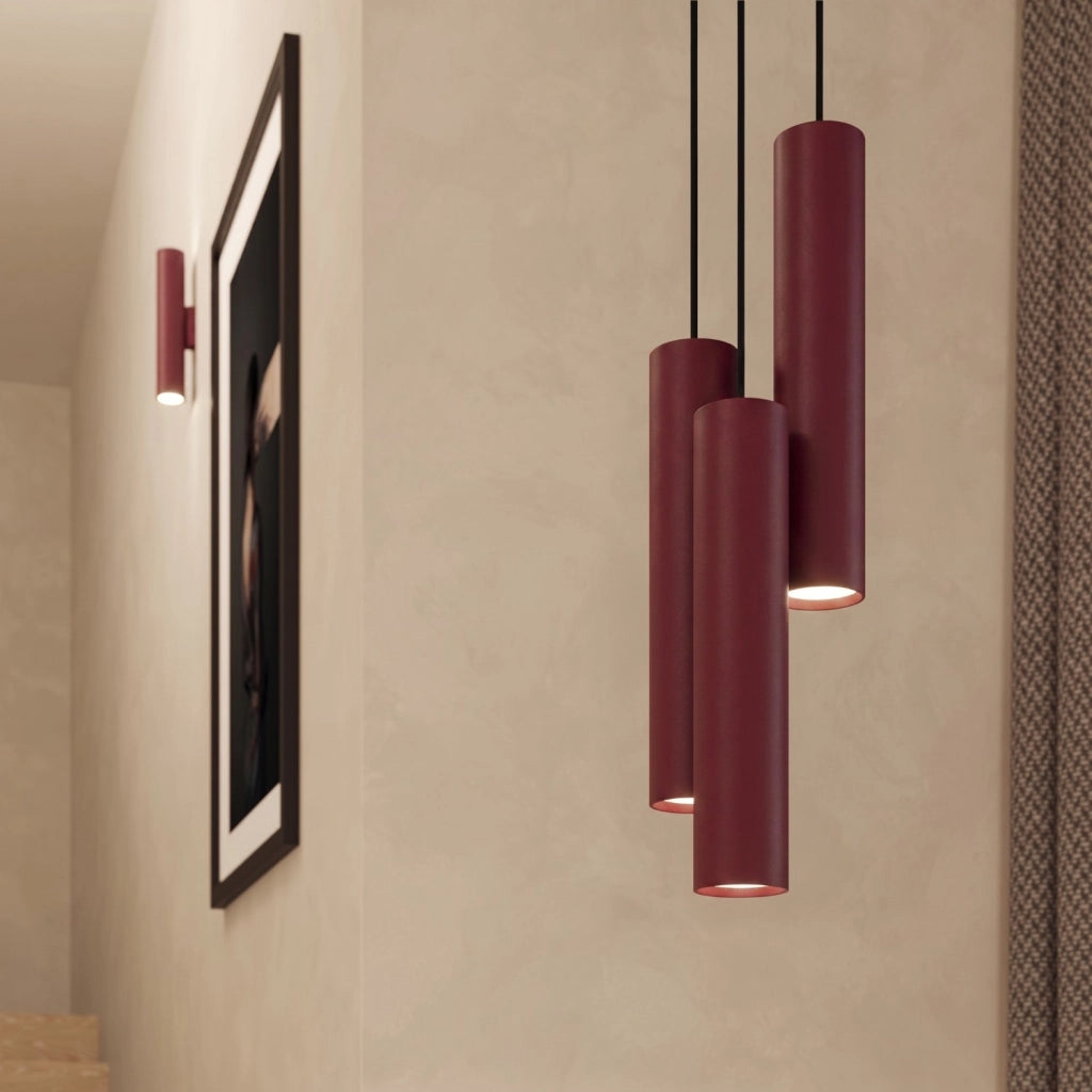 Lampada a sospensione LAGOS 3L bordeaux