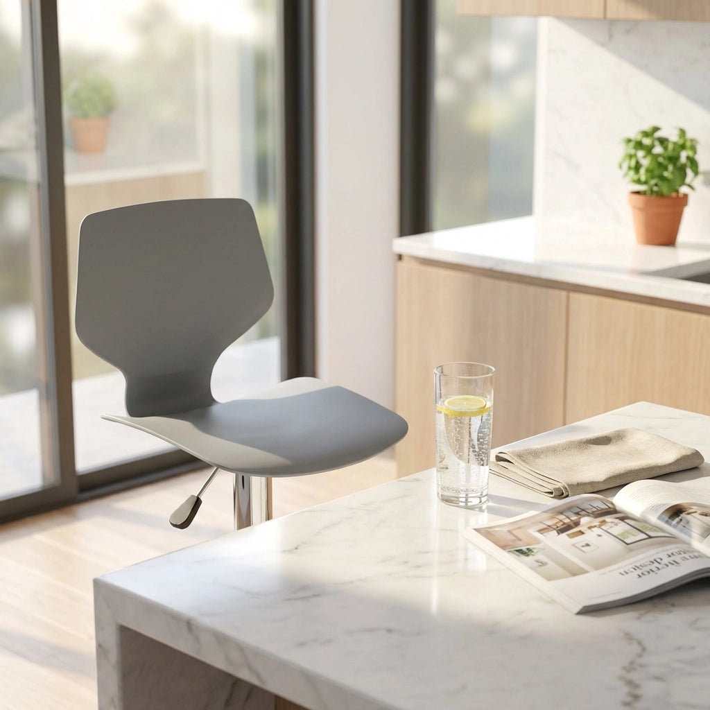 Sgabello Moderno per Sala da Pranzo in Plastica Metallo cm 40x45x78 - FORREST