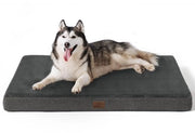 Cuscino ortopedico per cani grandi - 120x74x10cm, letto per cani lavabile con schiuma a doppia funzione, materasso per cani comodo, dimensioni personalizzate, colore grigio scuro