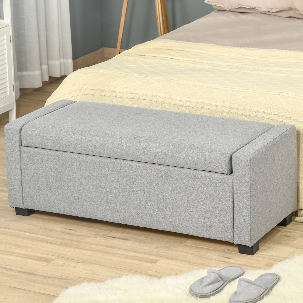 Letto Contenitore in Tessuto ¨C zephmum ¨C Grigio 120x50x44