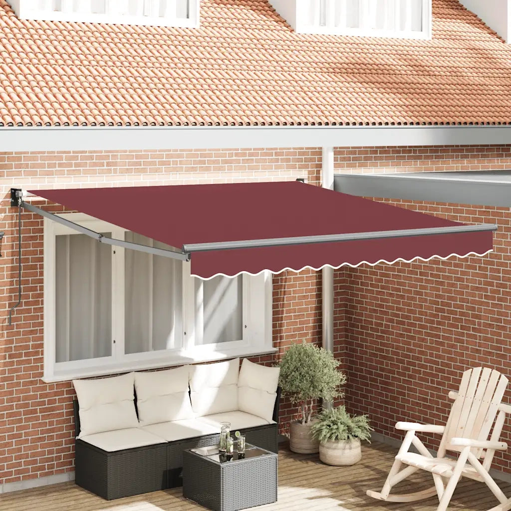 Tenda da Sole Retrattile Manuale Bordò 300x250 cm 3215298