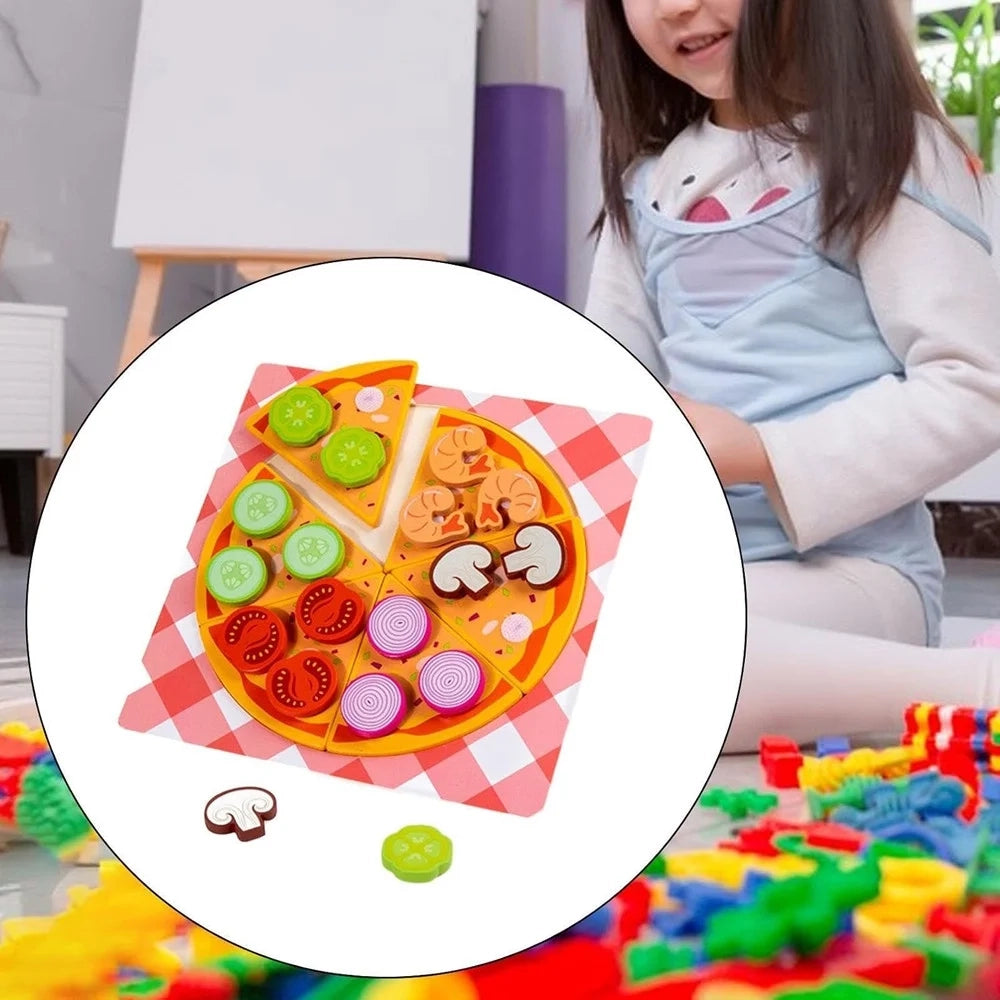 Trade Shop - Gioco Abbinamento Smistamento Forme In Legno Educativo Forma Pizza Per Bambini 07525 -