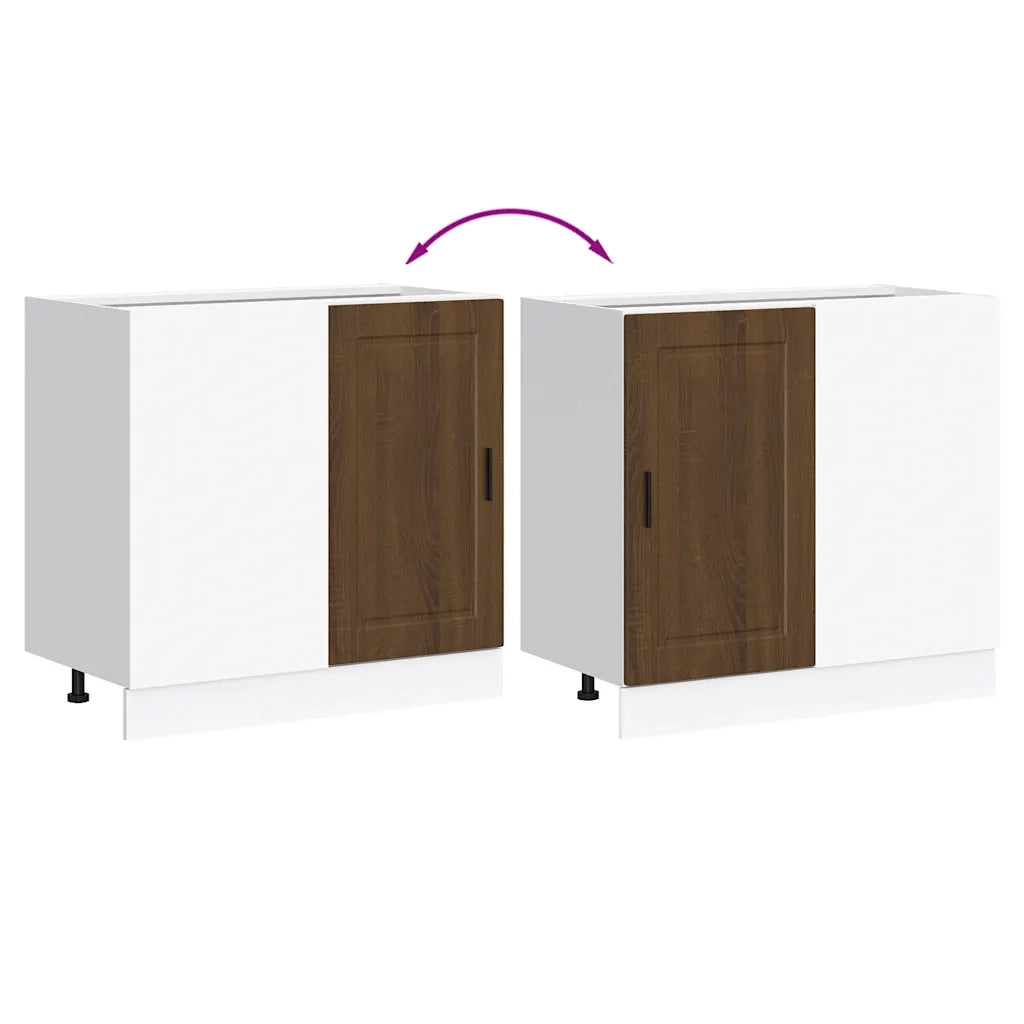Base da Cucina-Mobile Base da Cucina Porto Rovere Marrone in Legno Multistrato 889554