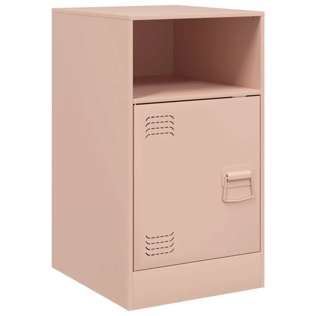 Comodini 2 pz-Set di 2 Tavolino da notte Rosa 34,5x39x62 cm in Acciaio 841514