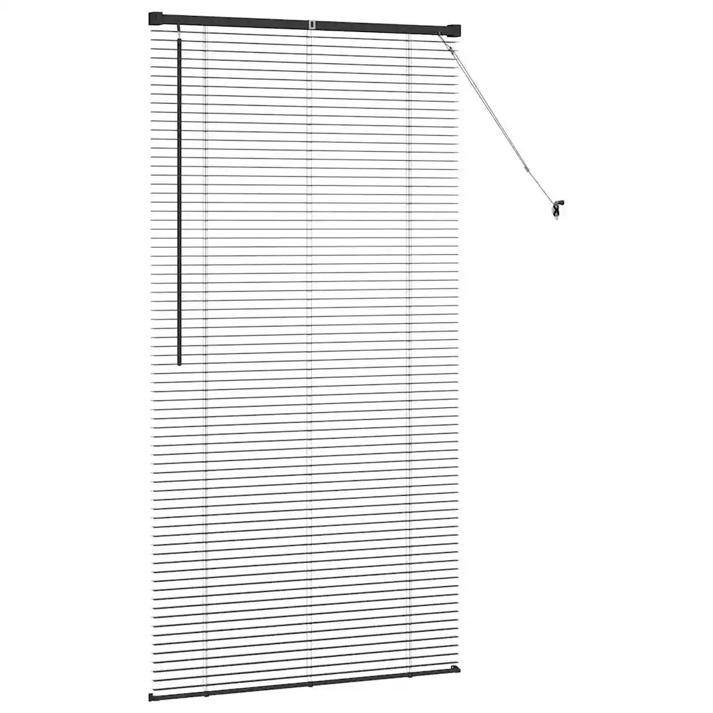 vidaXL Tenda per Finestra con tende Nero Alluminio