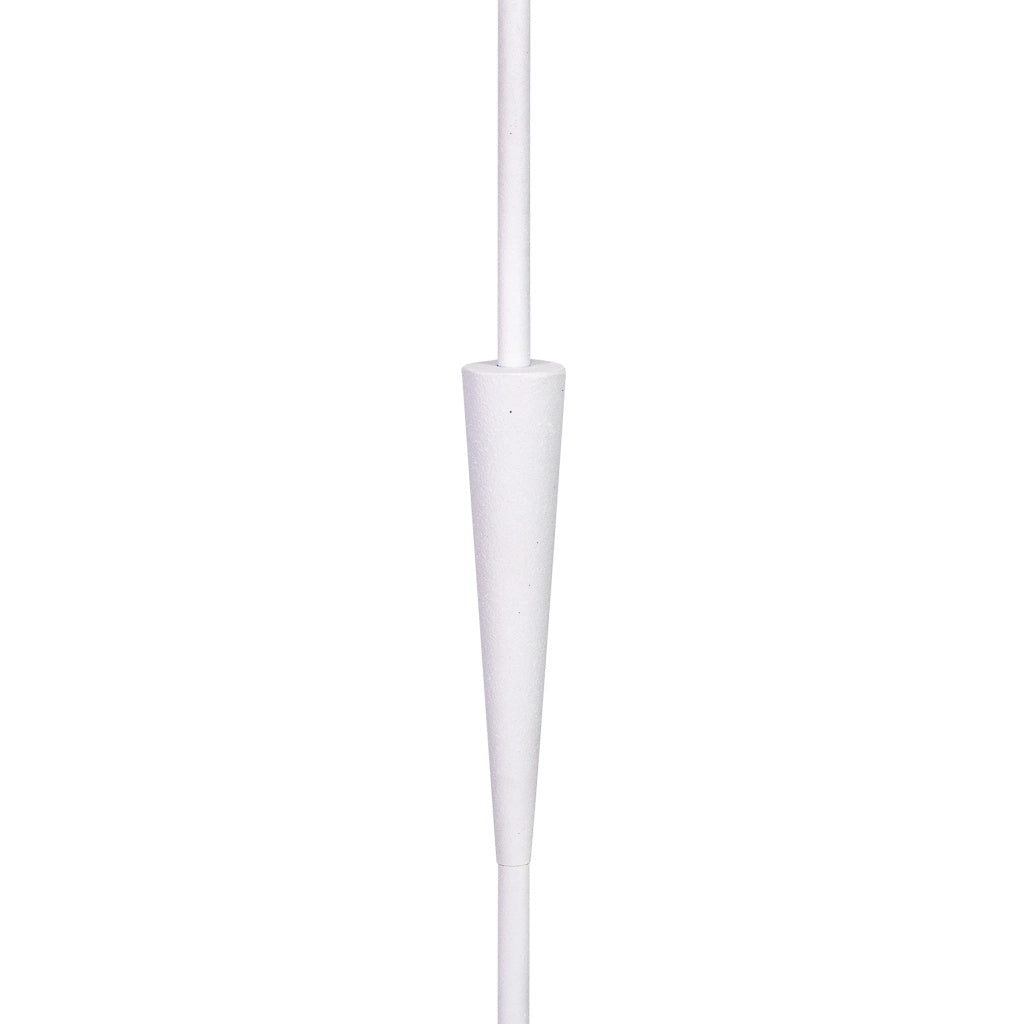 Fioriera con supporto in metallo bianco 25,5x25,5x48h cm