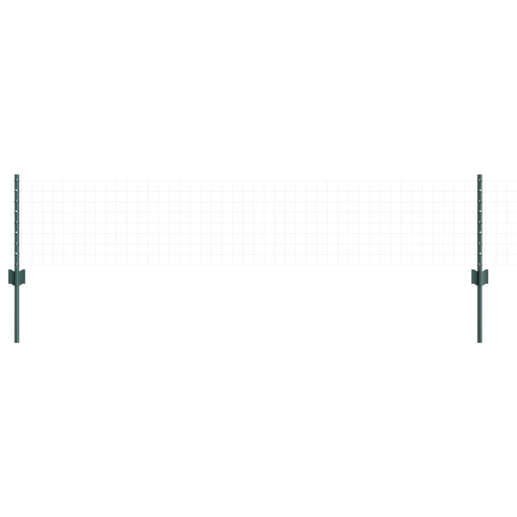 Pali di Recinzione 5 pcs Canale U Verde 40 cm Acciaio