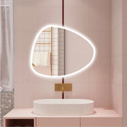 AICA Specchio da bagno  80 x 65 cm, dimmerabile, Funzione Memoria, antiappannamento, 3 colori