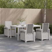 Set da Pranzo per Giardino 5 pz Bianco e Tortora PP 3430129