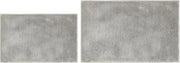 Badmat Antislip Florida - Badmat Zacht e Pluizioso - Badmat Antislip Wasabile, Douchemat per Bagno - Set di 2 (40 x 60 cm + 50 x 80 cm) Grigio