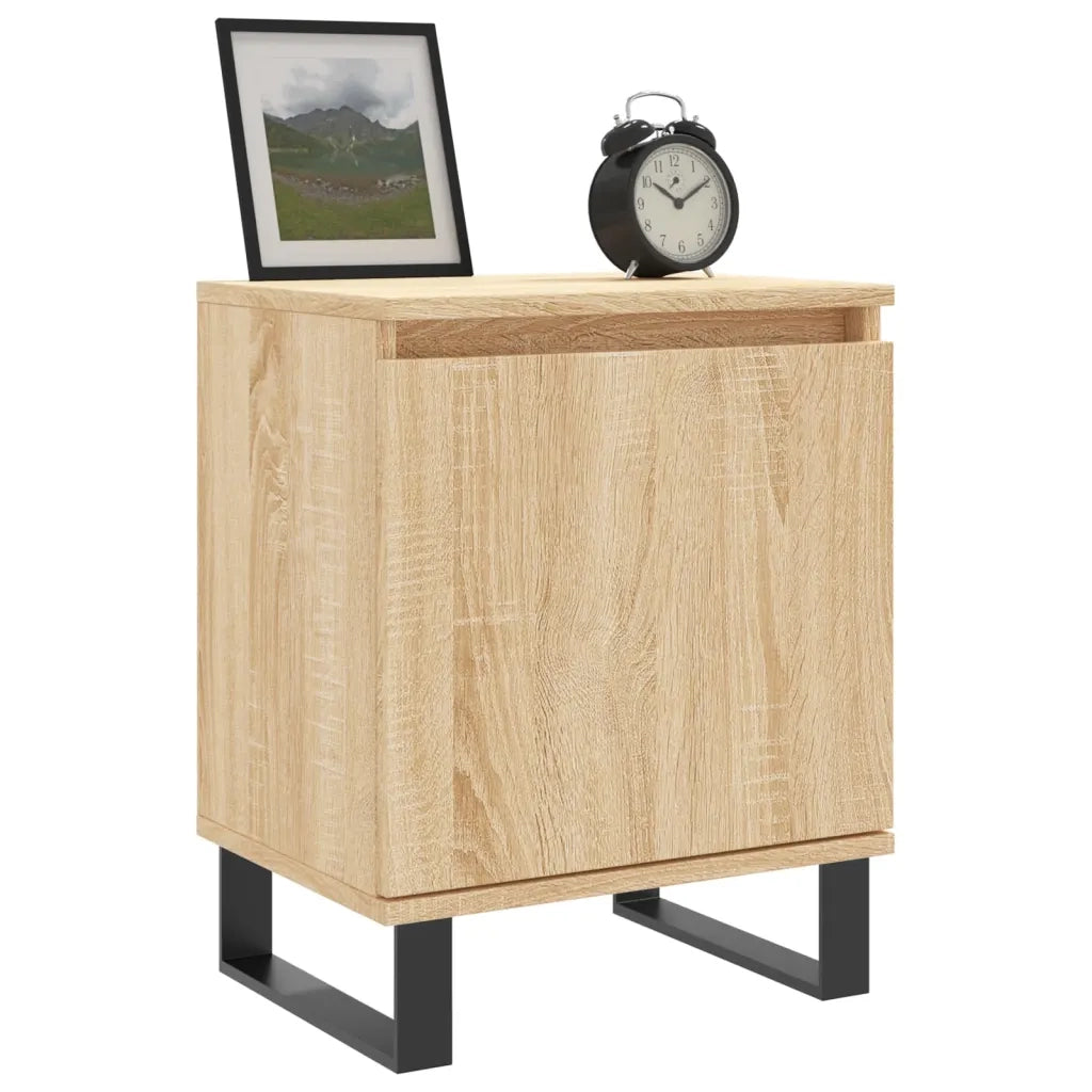 Comodini 2 pz-Set di 2 Tavolino da notte Rovere Sonoma 40x30x50 cm in Legno Multistrato 178001
