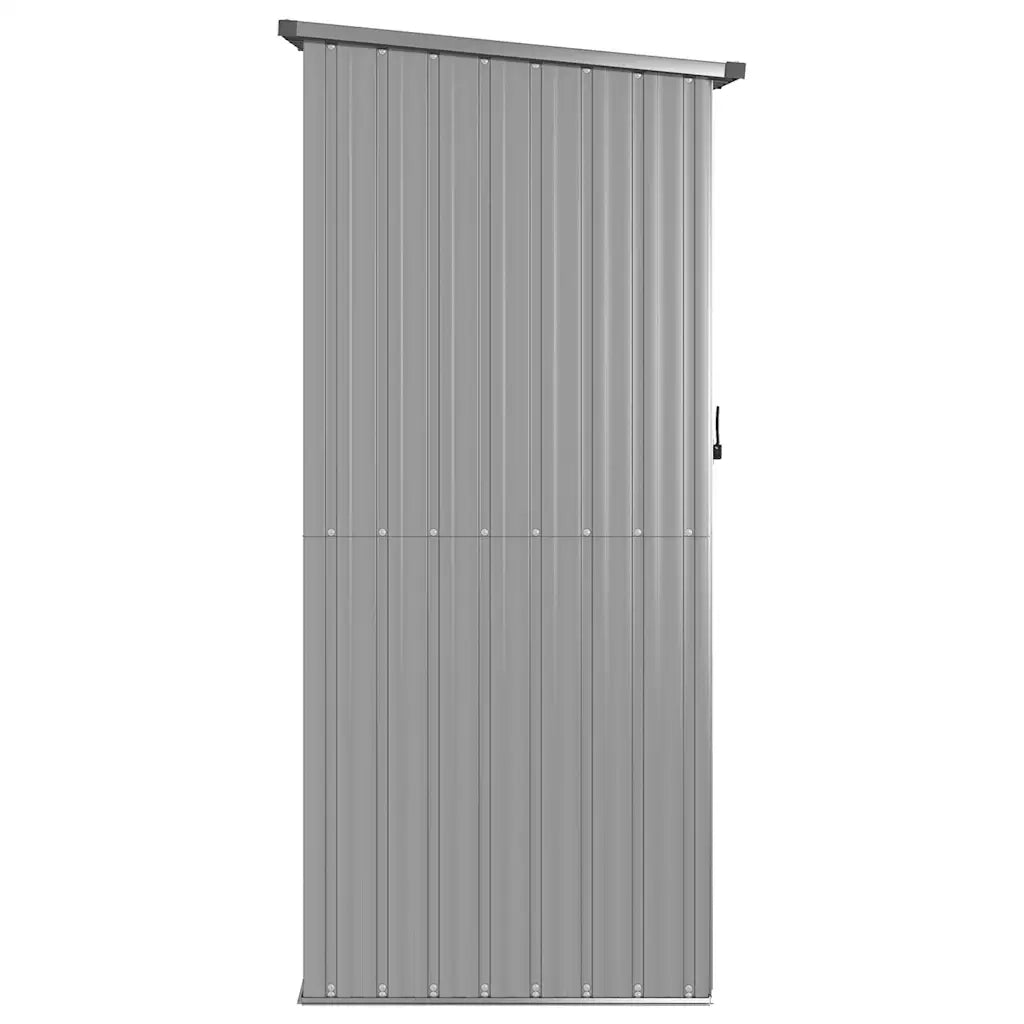 Capanno da Giardino-Casetta da Giardino Grigio 118,5x97x209,5 cm in Acciaio Zincato