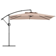 Ombrellone da Giardino 3x3 m con Base a Croce ¨C zephmum ¨C Metallo e Poliestere Color Cachi