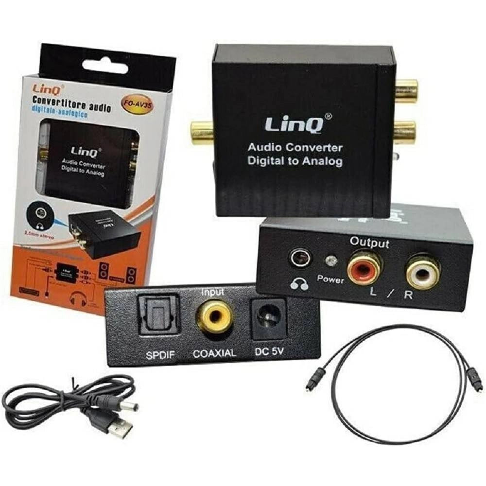 Trade Shop - Adattatore Convertitore Stereo 3.5mm Audio Da Digitale Ad Analogico Cavo Fo-av35 -