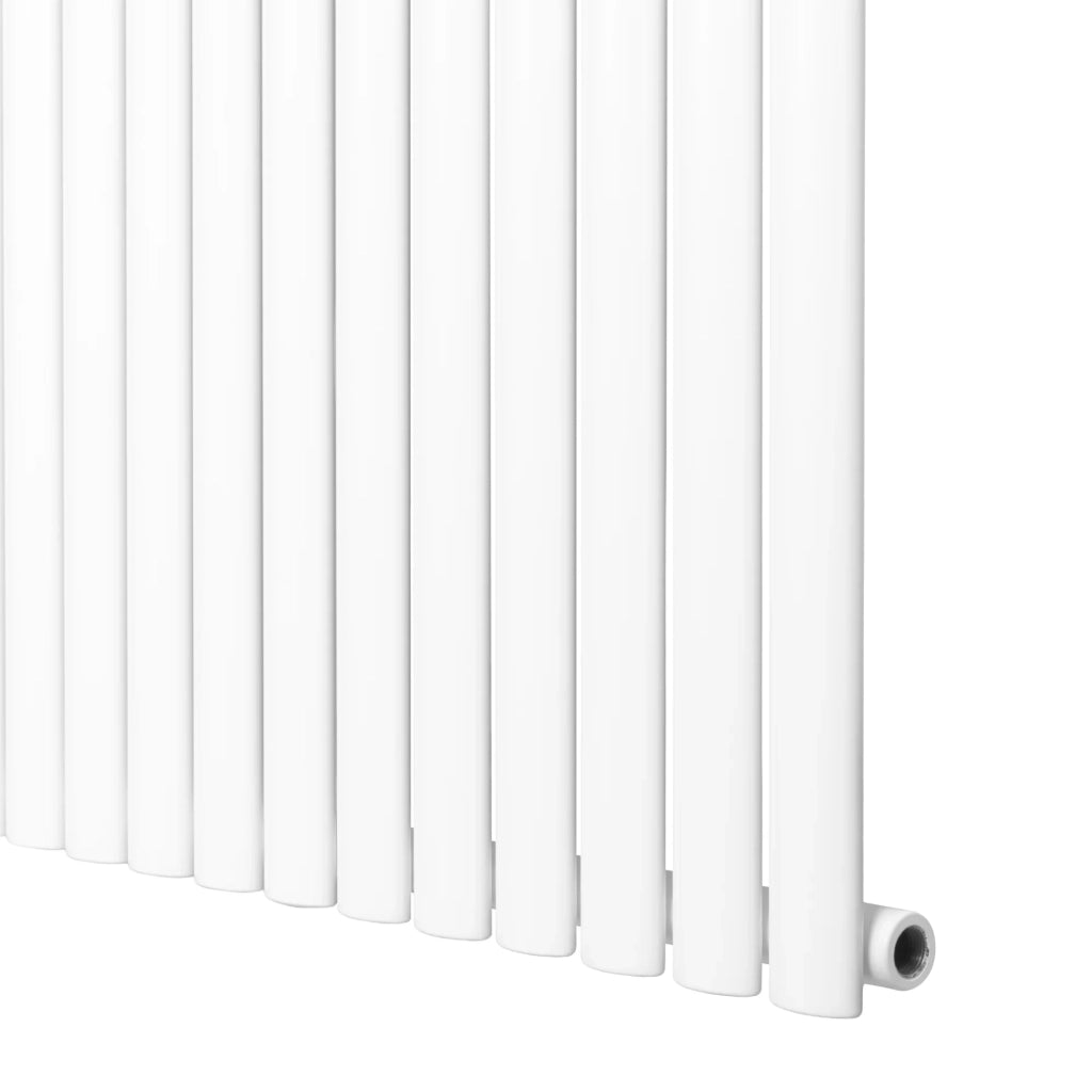 Radiatore Orizzontale Design Ovale Colonna Singola Bianco 600x1200 mm