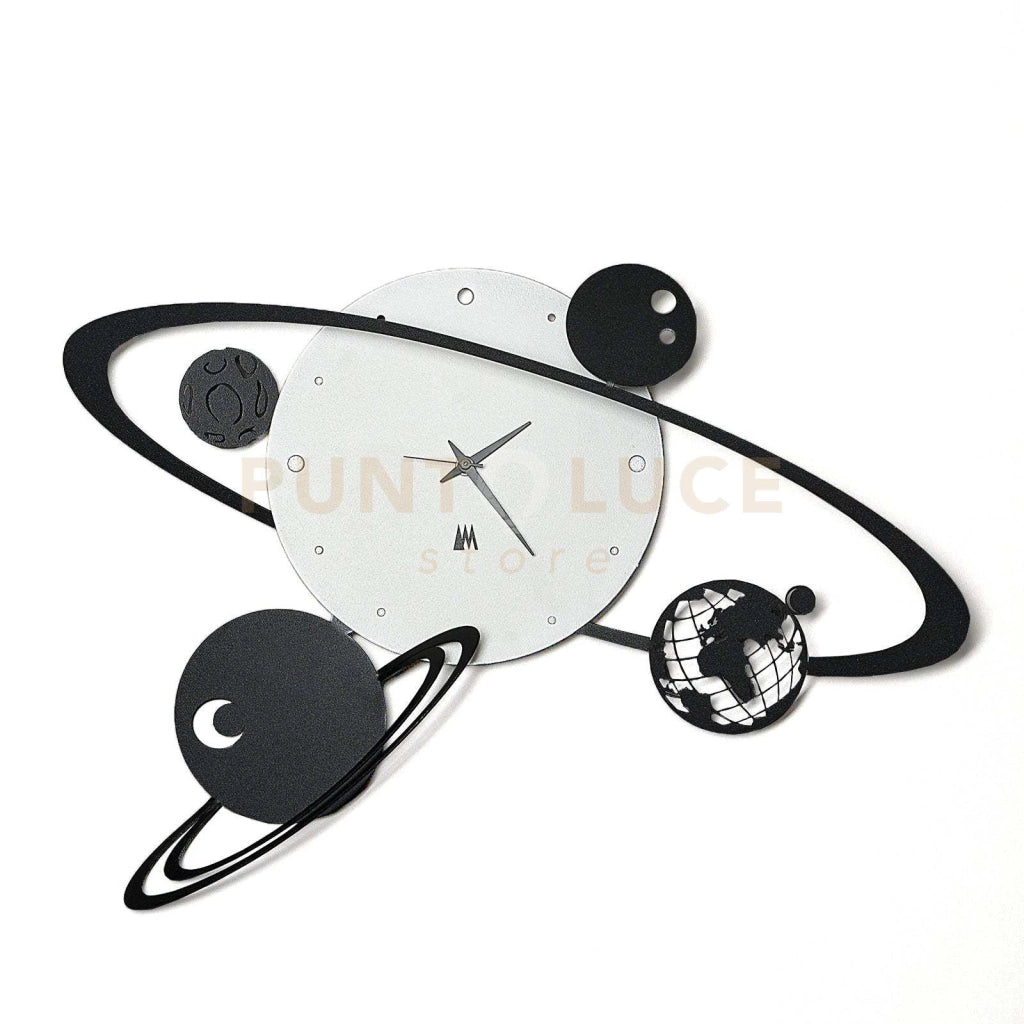 Orologio da parete di design Sistema Solare Nero,bianco