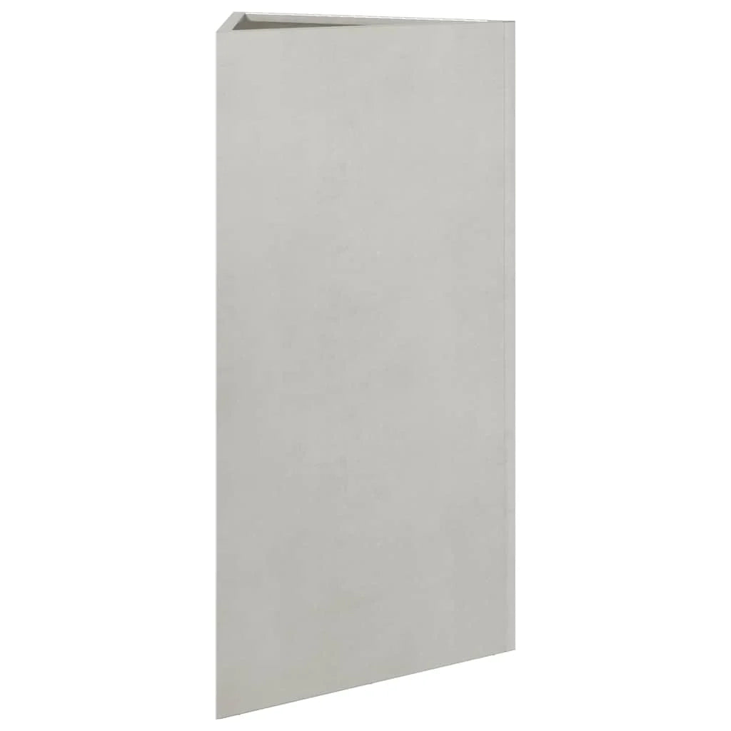 Fioriera rialzata per piante fiori giardino terrazze set da 2 triangolare 40 x 34,5 x 70 cm acciaio inox argento 02_0039103